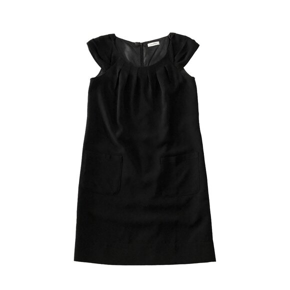Calvin Klein Dress Womens Sz 4 (see picts) Black Pockets Scoop Neck Cap Sleeve - Picture 1 of 6